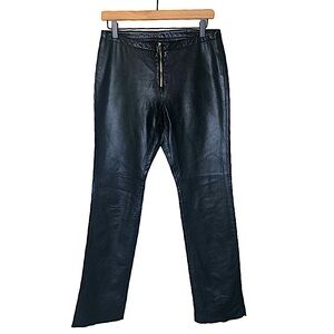 Black Leather Women's Pants